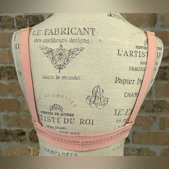 Pilyq pink stitched Ellie banded triangle bikini top sz large - Picture 6 of 9